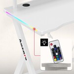 Hero 1.9 RGB White 120 cm gaming desk