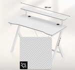 Hero 1.9 White 120 cm gaming desk
