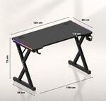 Hero 2.3 RGB 120 cm gaming desk