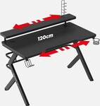 Hero 5.0 Black 120 cm gaming desk