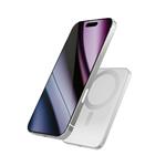 Hliníková magnetická bezdrôtová power banka Epico 3000 mAh - strieborná