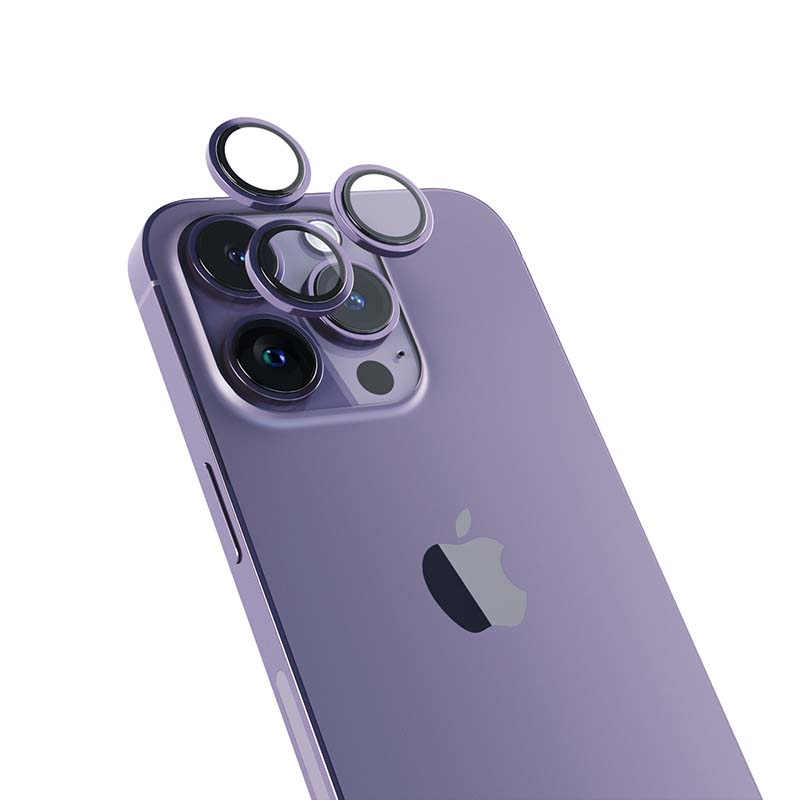 Hliníkové ochranné sklo Epico pre iPhone 14 Pro / 14 Pro Max (6,1") - tmavo fialové