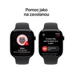 Hliníkové puzdro Apple Watch Series 10 GPS 46 mm Jet Black s čiernym športovým remienkom - S/M (MWWP3QC/A)