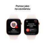 Hliníkové puzdro Apple Watch Series 10 GPS + Cellular 46 mm Rose Gold so športovým remienkom Light Blush - S/M (MWY63QC/A)