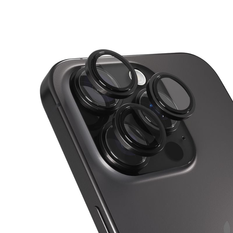 Hliníkový ochranný kryt objektívu Epico pre Apple iPhone 16 Pro/16 Pro Max - čierny