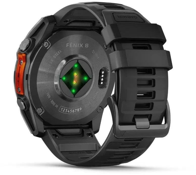 HOD GPS Garmin fenix® 8 – 51 mm, AMOLED, SIate Grey, silikonový řemínek