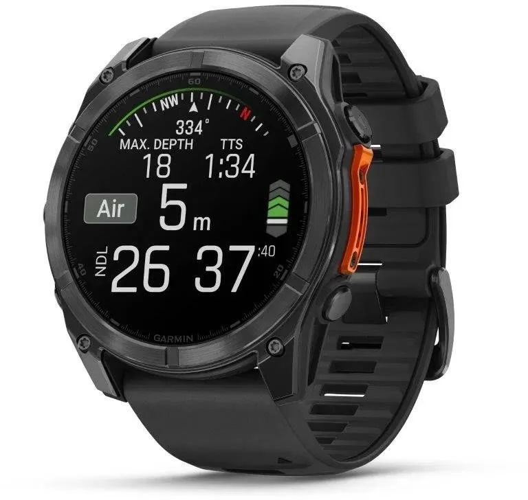 HOD GPS Garmin fenix® 8 – 51 mm, AMOLED, SIate Grey, silikonový řemínek