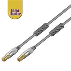 Home Theater, antenní TV propojovací kabel M/F 75 Ohm, 2 ferrity, 1,5m