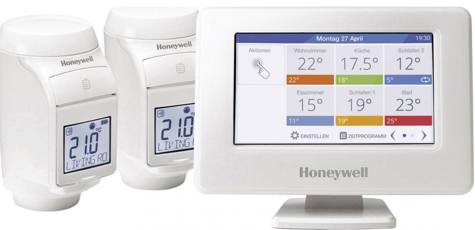 Honeywell Home EvoHome Starter Set 2 CZ THR99C3102, EvoHome Touch WiFi + 2x termohlavice HR92 B