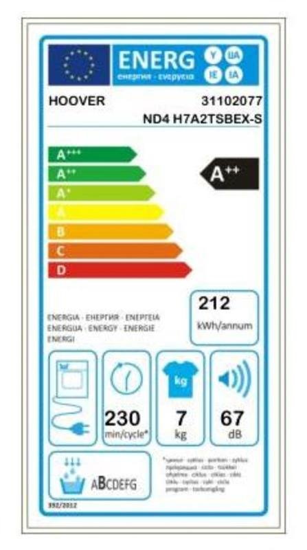 Hoover HW4 37AMBS/1-S + ND4 H7A2TSBEX-S (set pračky a sušičky)