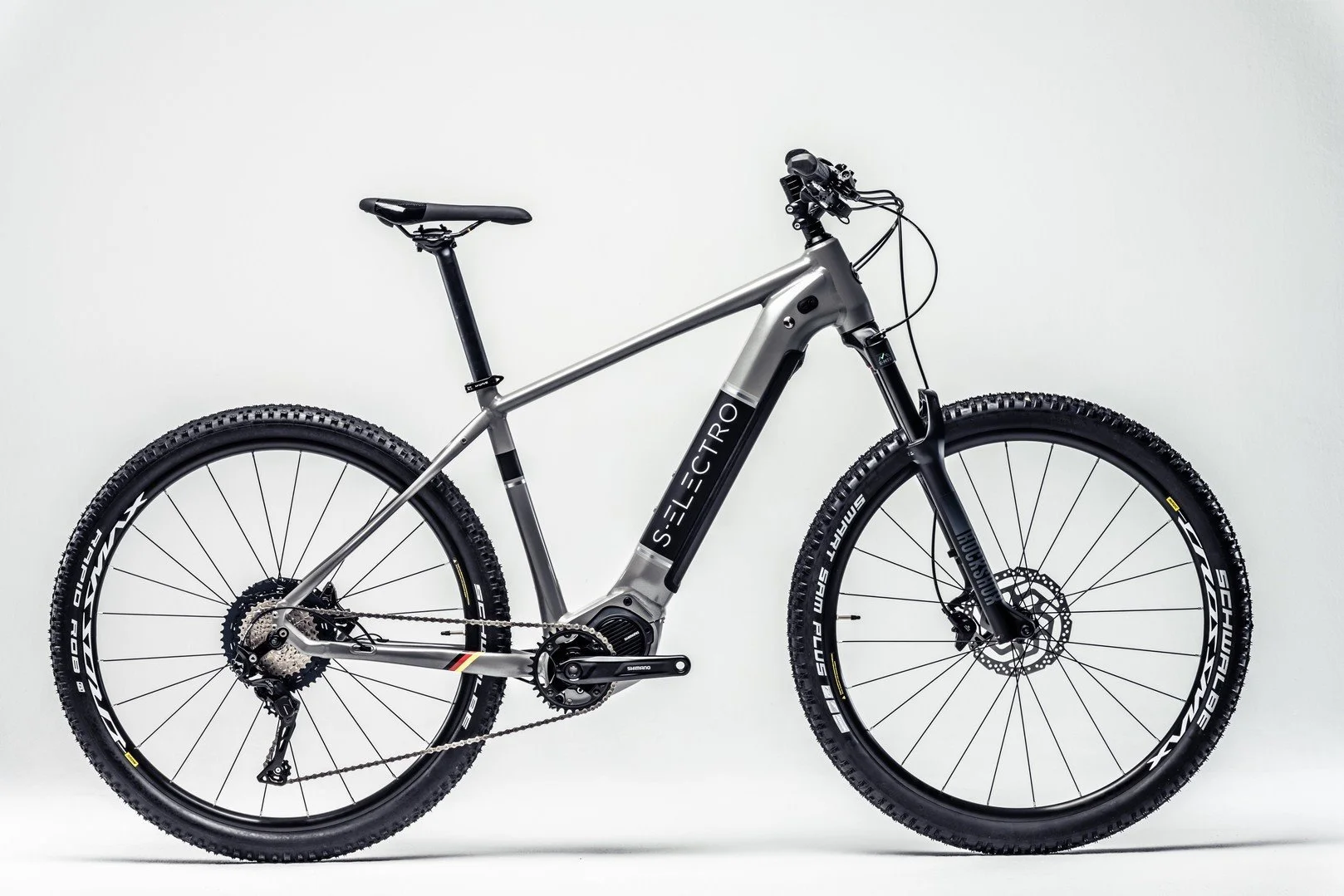Horský bicykel SILVERBACK COMP SL, 8000 Motor, 630 Wh, veľkosť M - Magnetic Grey