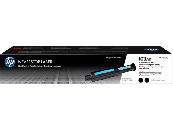 HP 103AD Neverstop Black Toner (2x2500 strán) - originálne W1103AD