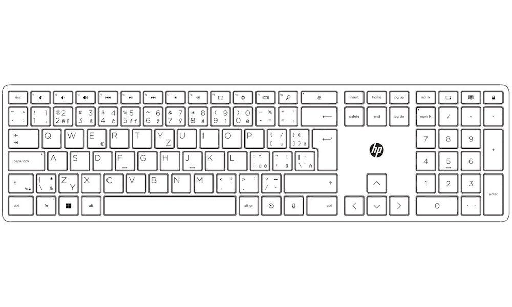 HP 125 G2 USB Wired Keyboard CZ/SK (AY2Y7AA)
