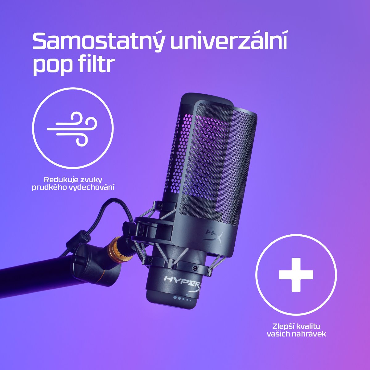 HP HyperX Shield – pop filter pre mikrofón