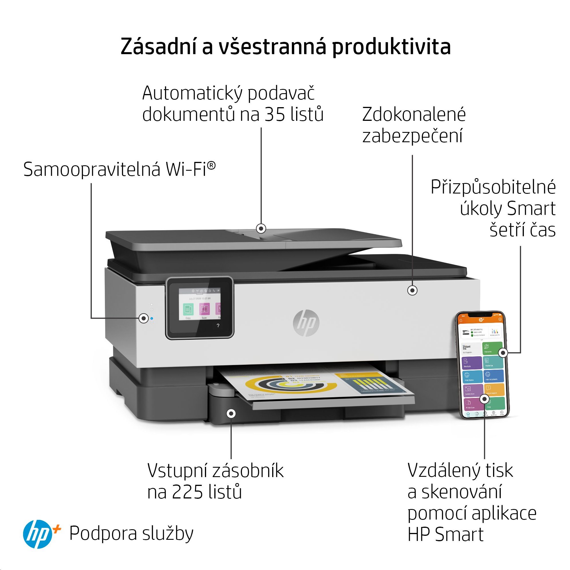 HP OfficeJet Pro 8022e All-in-One, okamžitý atrament , HP (229W7B)