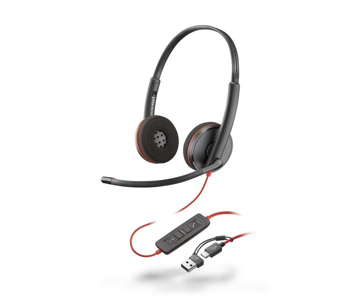 HP Poly BW 3220 USB-C HS + adaptér USB-C/A (hromadne) (8X228A6)