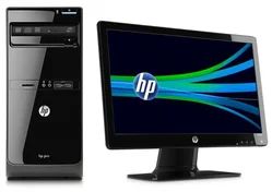 HP Pro 3500 MT + 20" LCD 2011x, Intel G640, 500GB, MCR, DVDRW, 1x4GB PC3-10600 DDR3, W7P64bit