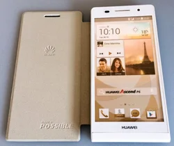 Huawei flipové pouzdro pro Ascend P6, bílá
