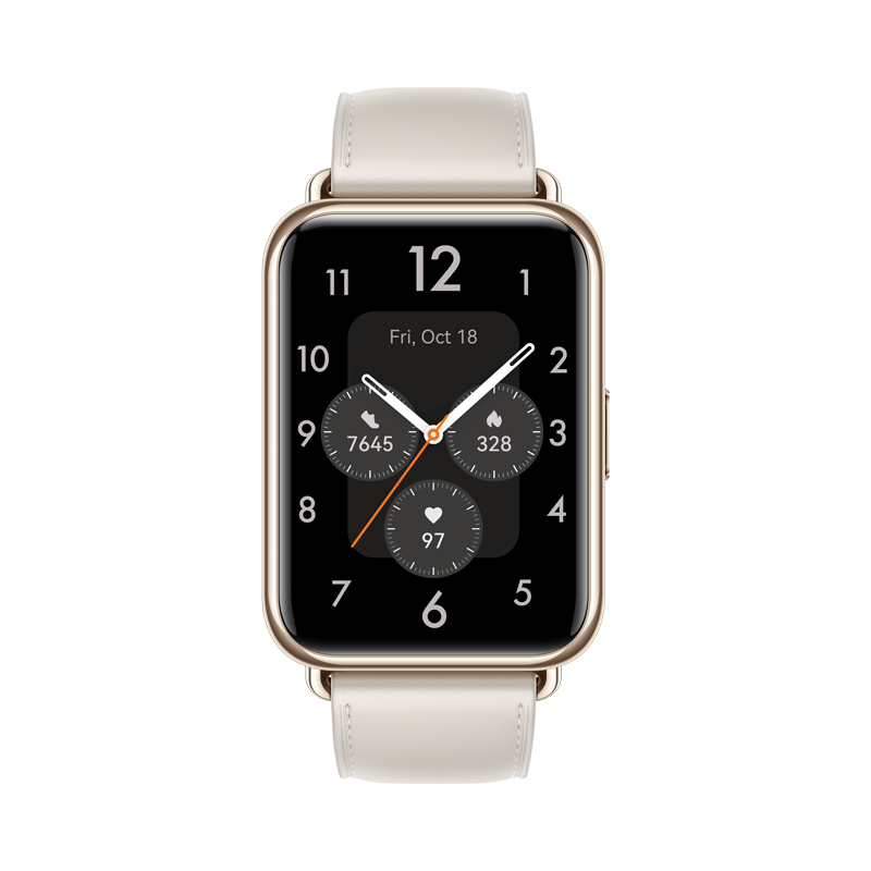Huawei Watch Fit 2 Classic Moon White + Moon White Leather Strap