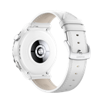 Huawei Watch GT3 Pro 43 mm, strieborný rámček, biele keramické puzdro + biely kožený remienok