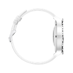 Huawei Watch GT3 Pro 43 mm, strieborný rámček, biele keramické puzdro + biely kožený remienok