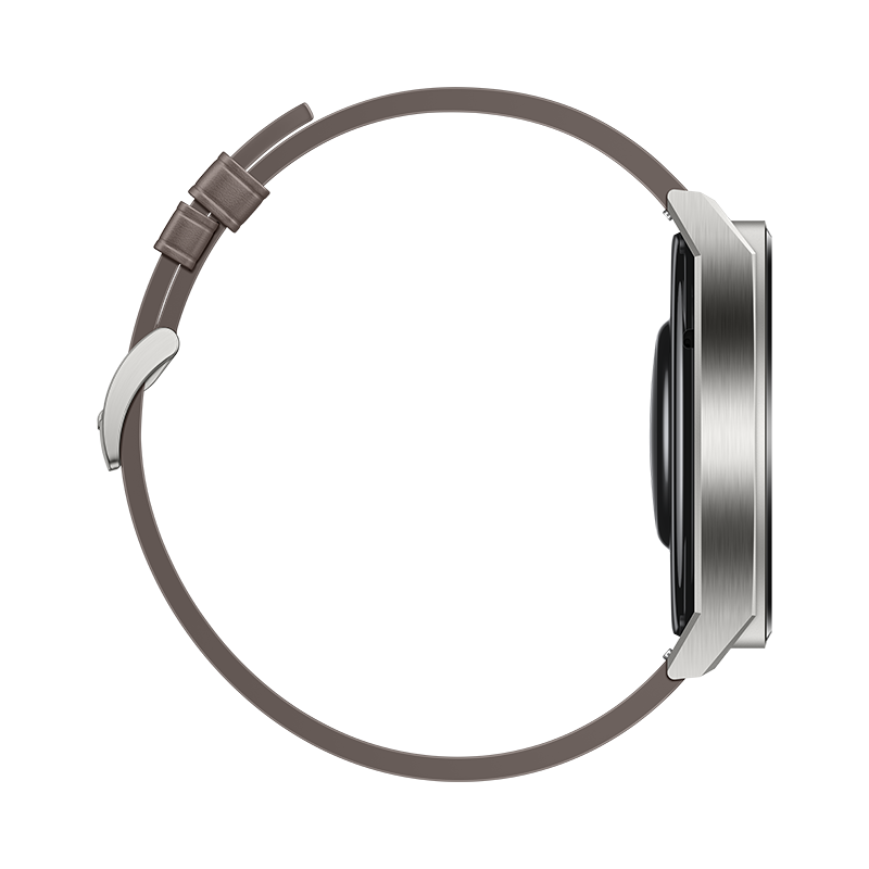 Huawei Watch GT3 Pro 46 mm, Light Titanium Case + Gray Leather Strap