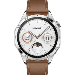 Huawei Watch GT4 46 mm hnedá koža