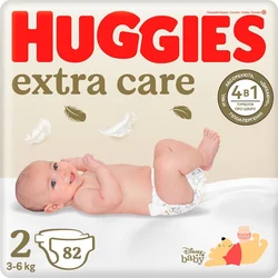 HUGGIES® Extra Care vel. 2 plenky 82ks