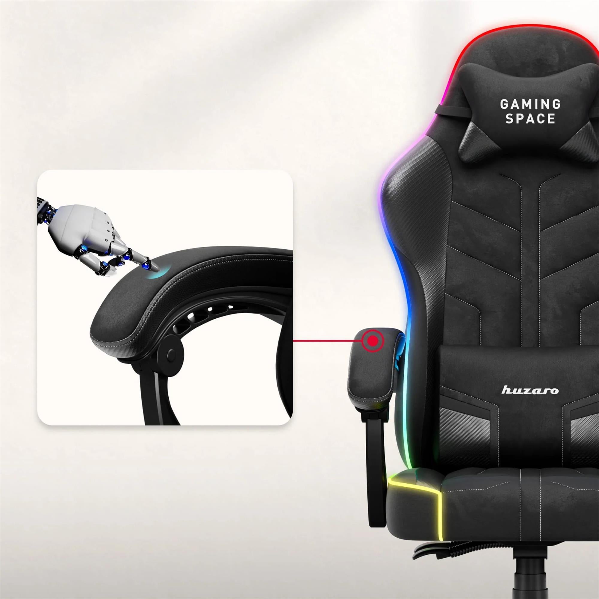 Huzaro Force 2.7 RGB herní křeslo, černé