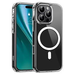 Hybridné TPU puzdro Etteri Mag pre iPhone 16 Pro transparentné