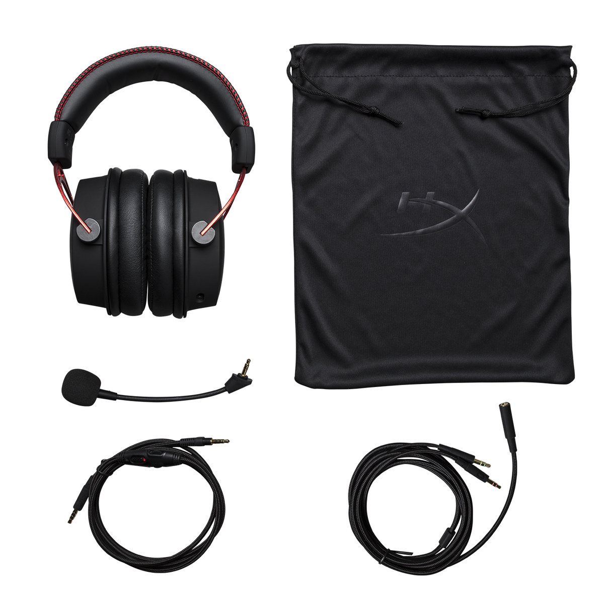 HP HyperX Cloud Alpha - herní headset červený