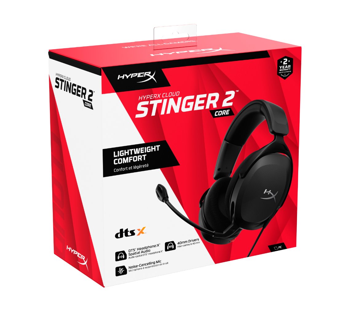 HyperX Cloud Stinger 2 Core/Stereo/Jack/Drát/Černá