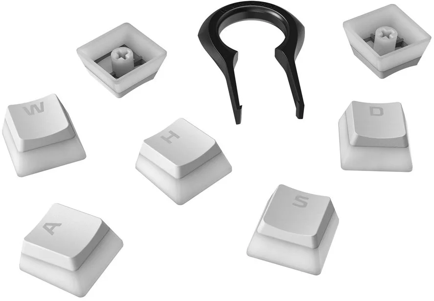 HyperX Pudding Keycaps US bílé