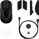 HyperX Pulsefire Haste 2 Mini/Herná/Optická/Pre pravákov/26 000 DPI/Káblová/Bezdrôtová/Čierna