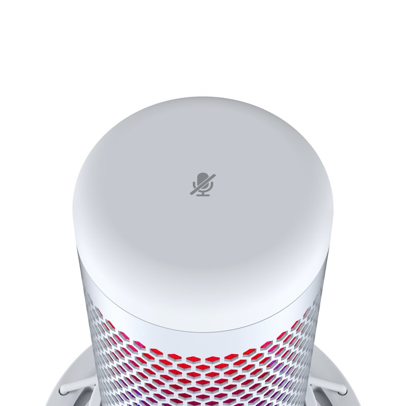 HyperX QuadCast S samostatný mikrofon - bílý