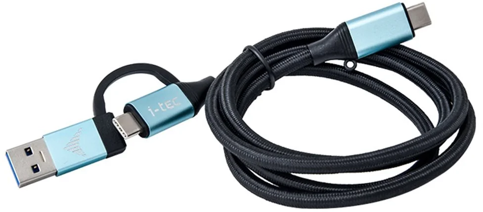 i-tec kabel USB-C na USB-C s integrovanou redukcí na USB-A/3.0