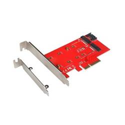 I-TEC PCI-E 2x M.2 Card (PCI-E/SATA) + LP