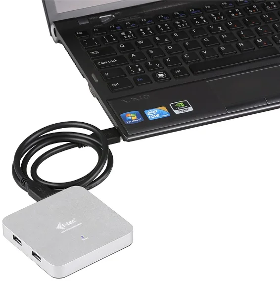 I-TEC USB 3.0 Metal Charging HUB 4 Port s napájacím adaptérom 4x USB napájací port U3HUBMETAL4