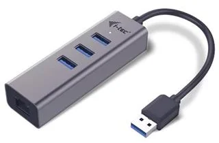 i-tec USB 3.0 Metal HUB 3 Port + Gigabit Ethernet U3METALG3HUB