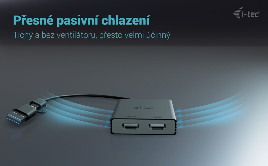 i-tec USB-A/USB-C Dual 4K HDMI Video Adapter