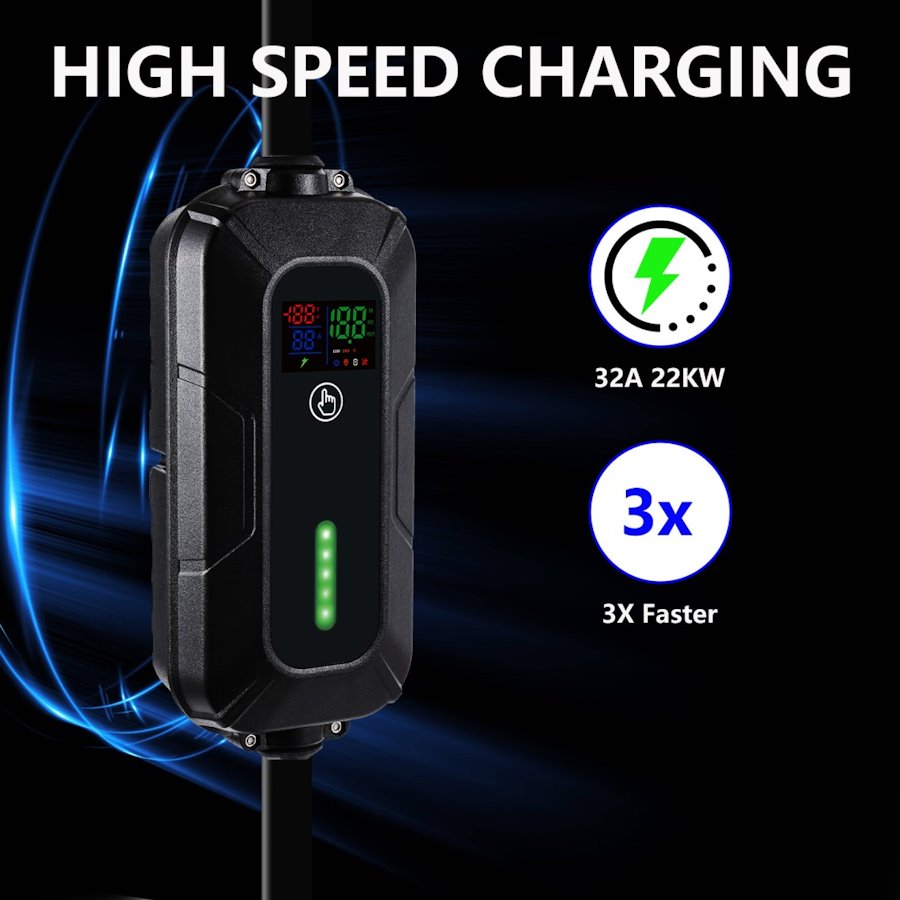 IMMAX cestovní nabíjecí stanice pro elektromobily EV/PHEV AC Type 2, 22 kW