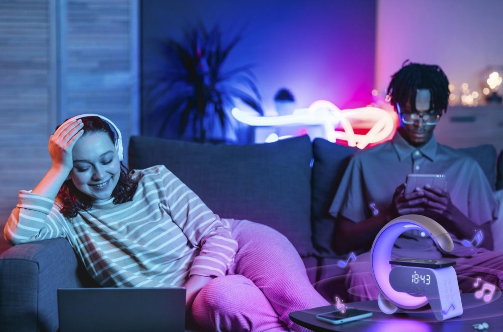 IMMAX LED relaxačná lampa FLAMINGO strieborná