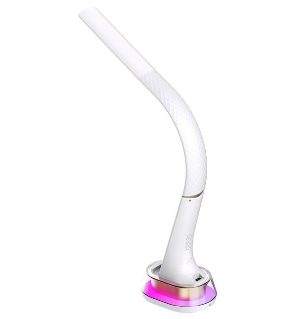 IMMAX LED stolová lampa CORELLA biela + zlaté prvky