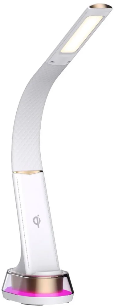 IMMAX LED stolová lampa CORELLA biela + zlaté prvky