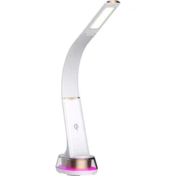 IMMAX LED stolová lampa CORELLA biela + zlaté prvky