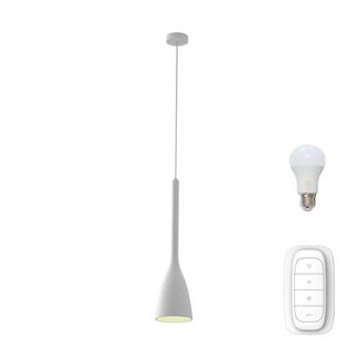 Immax NEO CRATER závěsné svítidlo bílé sklo 11x42cm Smart zdroje E27 RGBW Zigbee 3.0