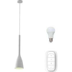 Immax NEO CRATER závěsné svítidlo bílé sklo 11x42cm Smart zdroje E27 RGBW Zigbee 3.0 07068L - Vybavení domu