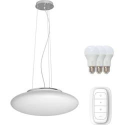 Immax NEO ELIPTICO závesné svietidlo biele sklo 45cm Smart zdroje 3xE27 RGBW Zigbee 3.0 07055L