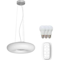 Immax NEO FUENTE závesné svietidlo biele sklo 40cm vrátane Smart zdroj 3xE27 RGBW Zigbee 3.0 07059L
