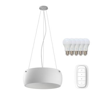 Immax NEO OPTICO závesné svietidlo biele sklo 50cm vrátane Smart zdroj 5xE27 Zigbee 3.0 07050L